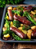 Saturday/Sunday - Vegetarian sausage and potato tray bake