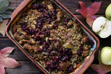 Friday evening meal (kids) - Sticky chicken and Apple & Blackberry crumble